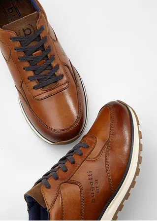 bonprix Eleganter Bugatti Sneaker aus Leder - braun - Herren Angebote