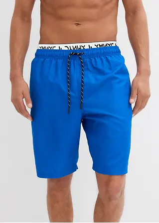 bonprix Trendige Badeshorts mit dekorativem Gummibund - blau Kostenloser Versand