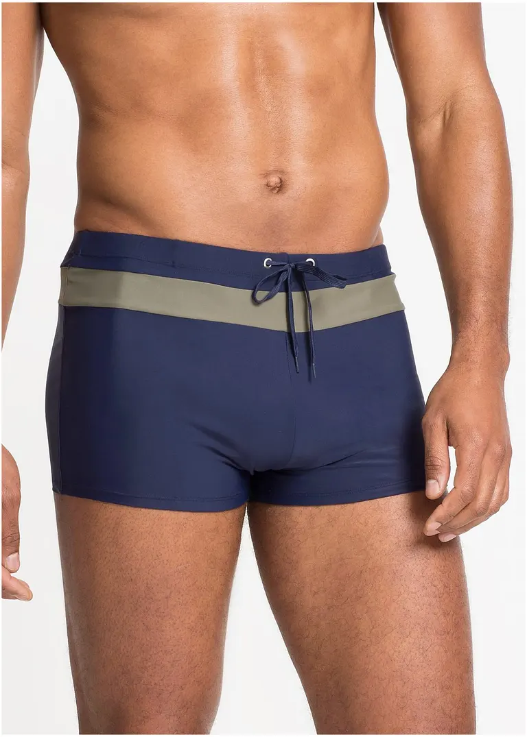 bonprix Bequeme Badehose mit Bindeband am Bund und Kontraststreifen Fabrik Onlineshop