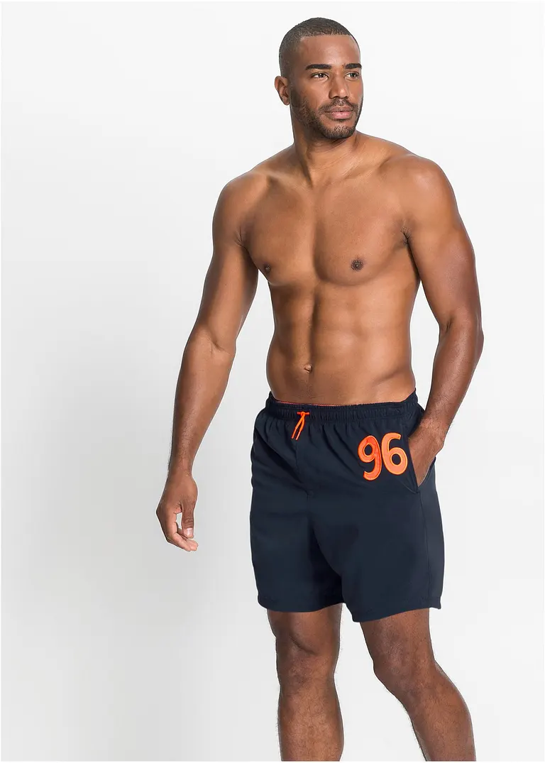 bonprix Attraktiver Herrenbadeshorts mit elastischem Bund - blau - Herren Günstig kaufen