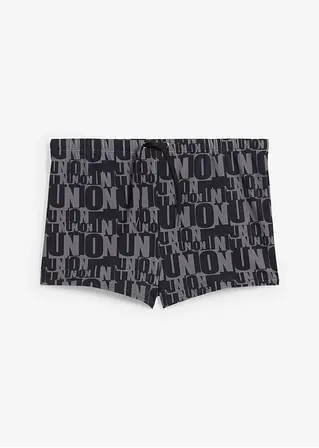 bonprix Modische Badehose mit trendigem Druck - schwarz Preisnachlass