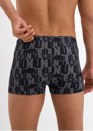 bonprix Modische Badehose mit trendigem Druck - schwarz Preisnachlass