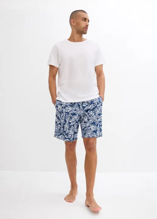 bonprix Modische Badeshorts mit tollem Druck - blau - Herren Saisonschlussverkauf