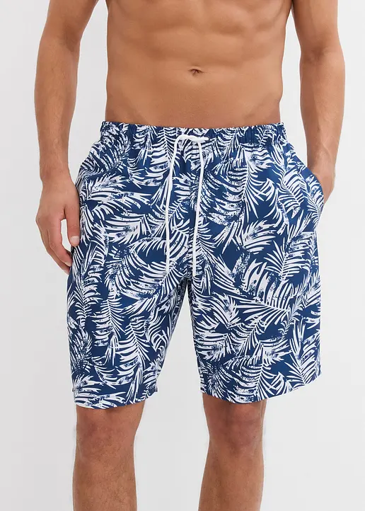 bonprix Modische Badeshorts mit tollem Druck - blau - Herren Saisonschlussverkauf