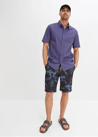 bonprix Sommerlich bedruckte Strand-Bermuda - schwarz - Herren Weihnachtsangebot