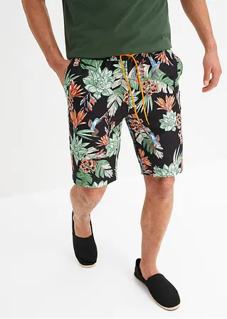 bonprix trendige Strand-Bermuda mit angesagtem Allover-Motiv - schwarz Muttertagsangebot