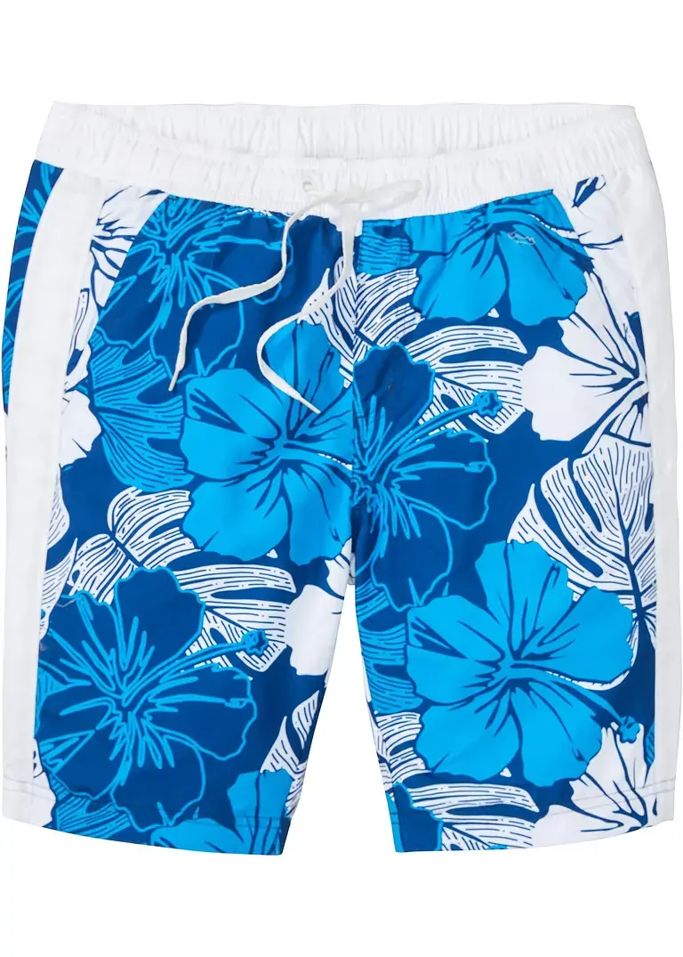 bonprix Sommerlich bedruckte Strand-Bermuda - blau - Herren Vatertagsangebot