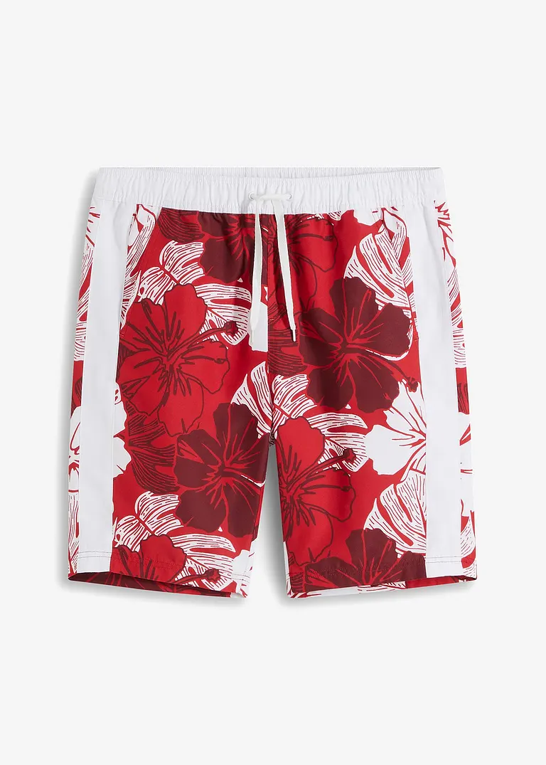 bonprix Sommerlich bedruckte Strand-Bermuda - rot - Herren