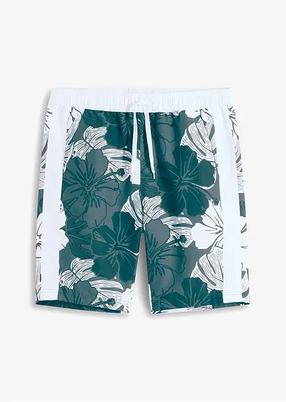bonprix Sommerlich bedruckte Strand-Bermuda - petrol - Herren Jubiläumsangebot