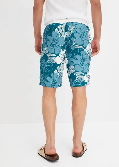 bonprix Sommerlich bedruckte Strand-Bermuda - petrol - Herren Jubiläumsangebot