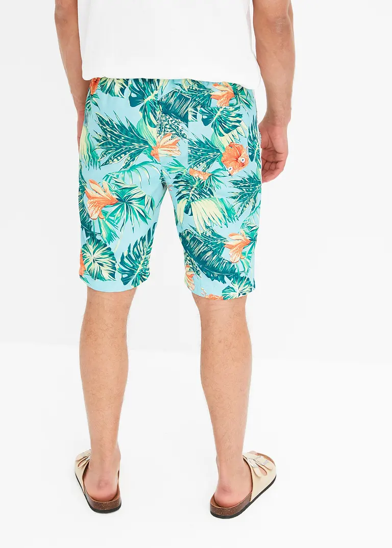 bonprix trendige Strandbermuda mit Allover-Druck - blau Lagerräumung