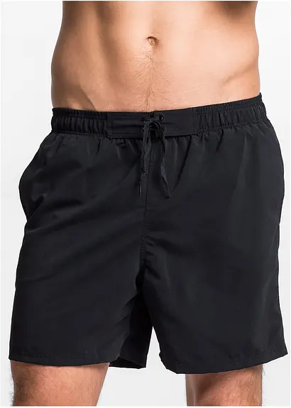bonprix Sportive Badeshorts in unifarbenem Design - schwarz Exklusive Angebote