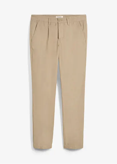 bonprix Moderne Chinohose mit Bundfalte - grün - Herren