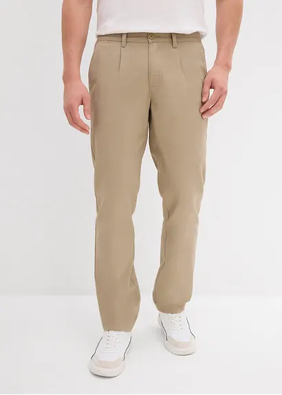 bonprix Moderne Chinohose mit Bundfalte - grün - Herren Bestseller