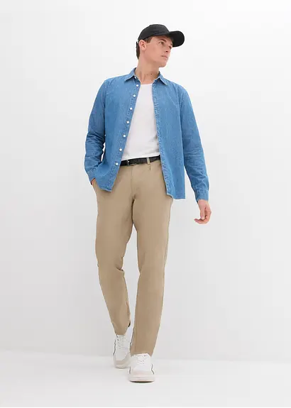 bonprix Moderne Chinohose mit Bundfalte - grün - Herren Bestseller