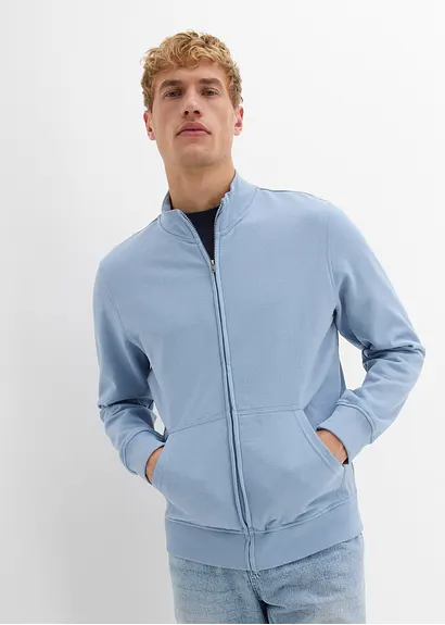 bonprix Sportive Herren Sweatjacke mit lässigen Kängurutaschen - lila Letzte 2 Tage