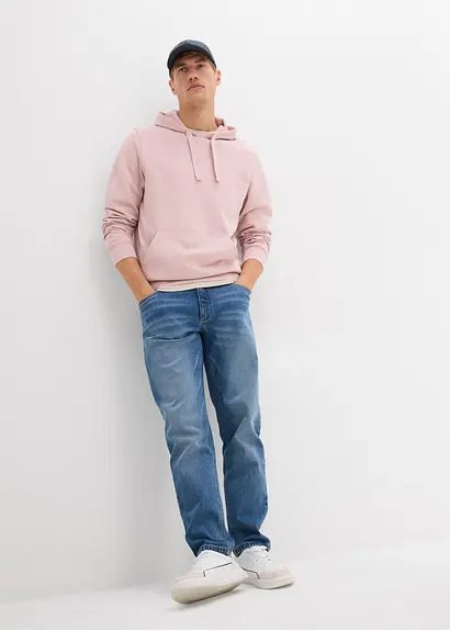 bonprix Bequemes Herren Sweatshirt mit sportiver Kapuze - lila Letzter Tag