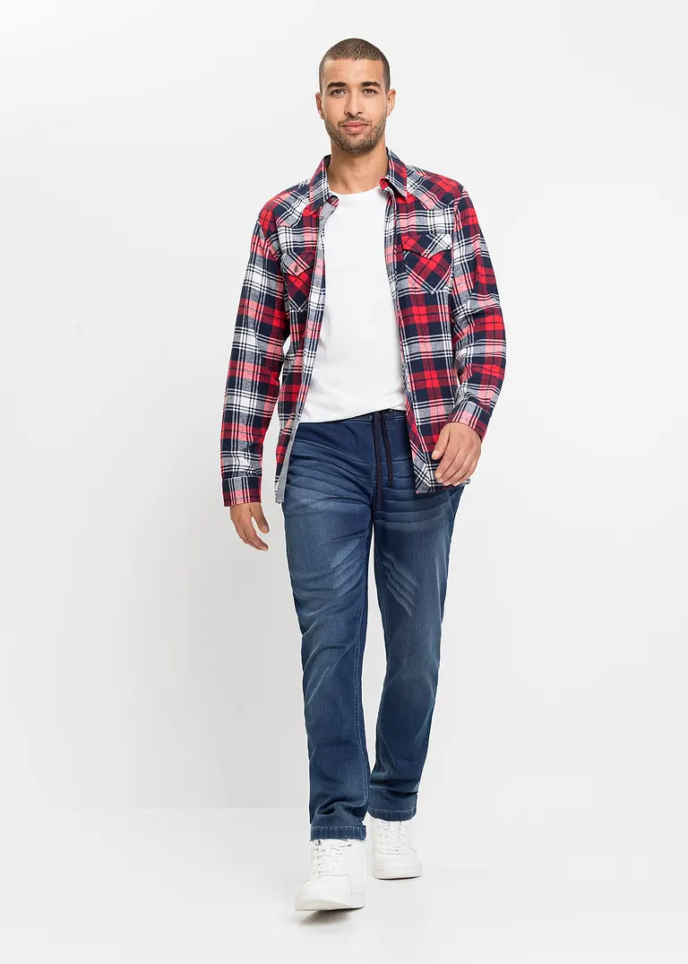 bonprix Superlässige Regular Fit Sweat-Jeans mit Gummibund Bis zu 55% Rabatt