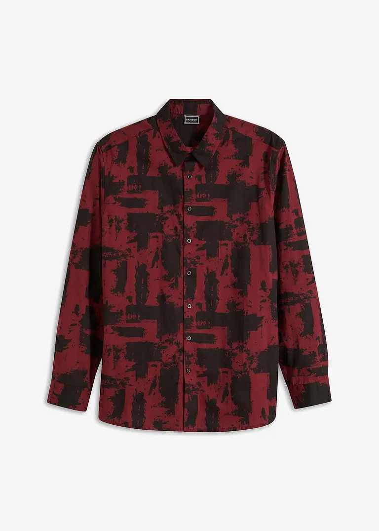 bonprix Modisch kariertes Langarmhemd - rot - Herren Discount Store für neue Produkte