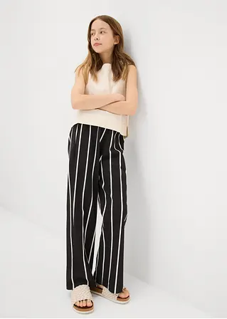bonprix Mädchen Jersey-Hose aus reiner Bio-Baumwolle - schwarz Black Friday Preise