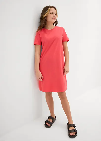 bonprix Schlichtes Jerseykleid für Mädchen aus reiner Bio-Baumwolle Online