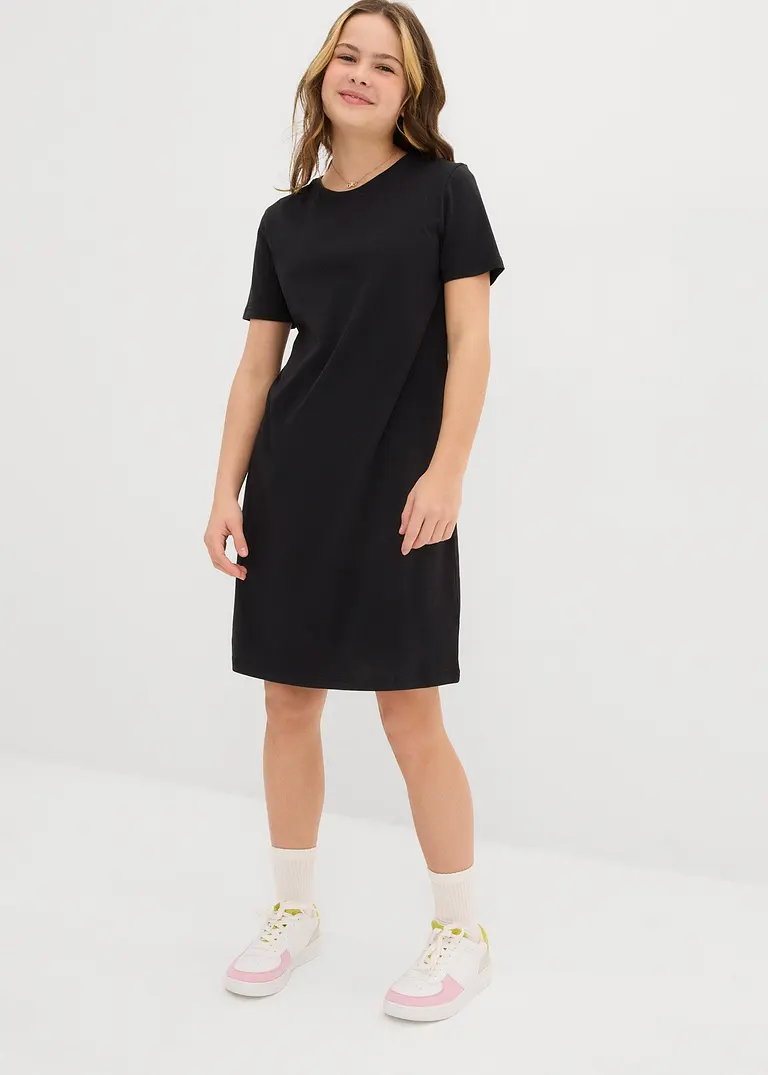 bonprix Schlichtes Jerseykleid für Mädchen aus reiner Bio-Baumwolle Outlet