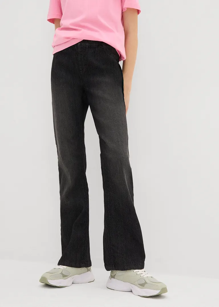 bonprix Mädchen Jeggings mit leicht ausgestelltem Bein und aufgesetzten Geäßtaschen Auslauf