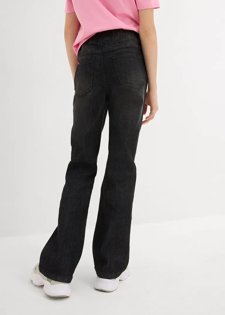 bonprix Mädchen Jeggings mit leicht ausgestelltem Bein und aufgesetzten Geäßtaschen Auslauf