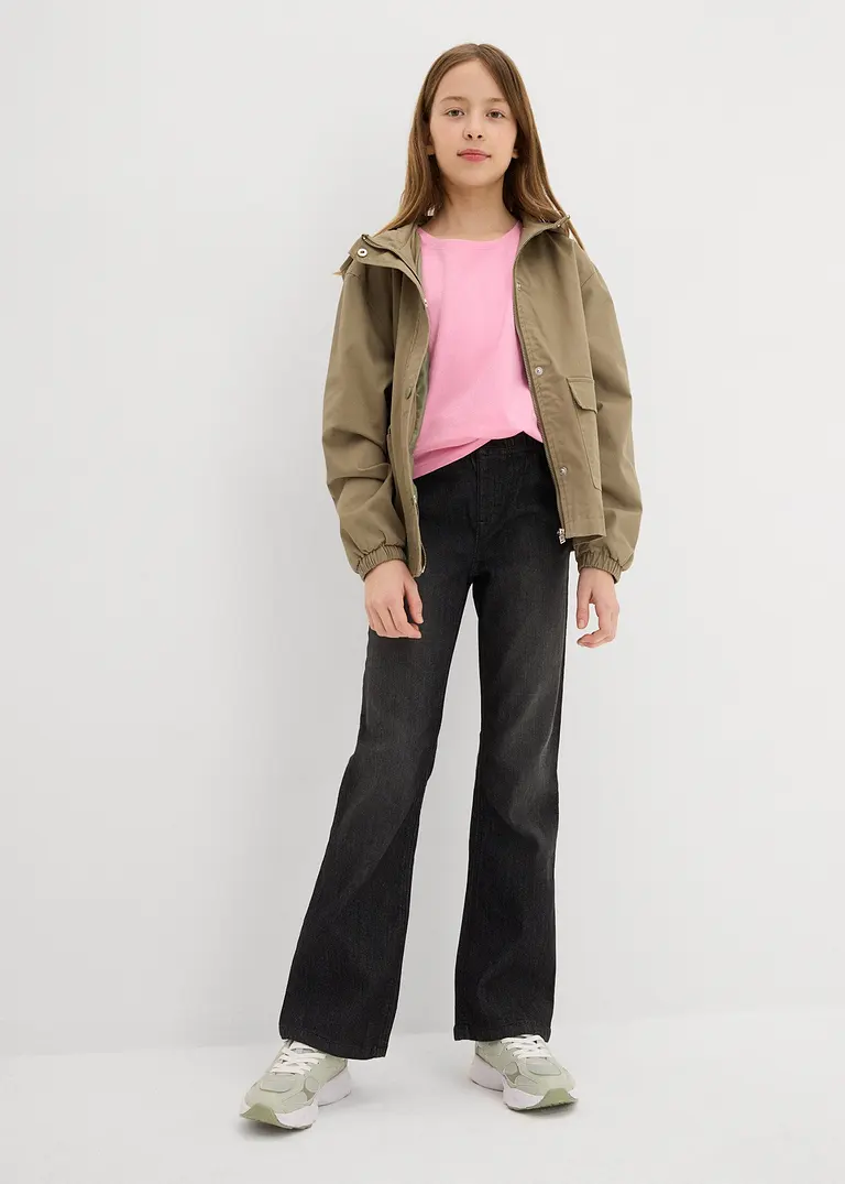 bonprix Mädchen Jeggings mit leicht ausgestelltem Bein und aufgesetzten Geäßtaschen Auslauf