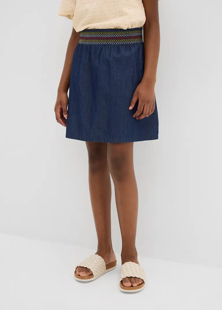 bonprix Ausgestellter Jeansrock mit elastischem Bündchen für Mädchen Fabrikverkauf