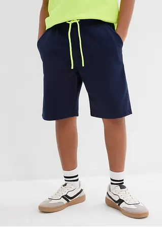 bonprix Schöne Jungen Sweat-Bermuda mit praktischen Taschen und kontrastfarbiger Kordel Fabrik Onlineshop