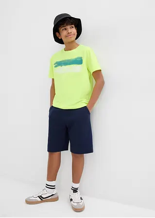 bonprix Schöne Jungen Sweat-Bermuda mit praktischen Taschen und kontrastfarbiger Kordel Fabrik Onlineshop
