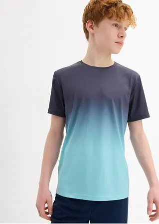 bonprix Cooles Jungen Sport-Shirt mit Rundhalsausschnitt - blau Günstig kaufen