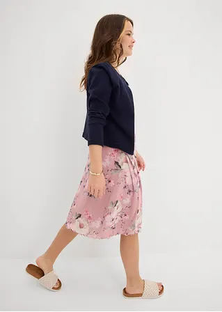 bonprix Sommerliches Kleid für Mädchen aus Mesh - rosa - Kinder Großer Ausverkauf