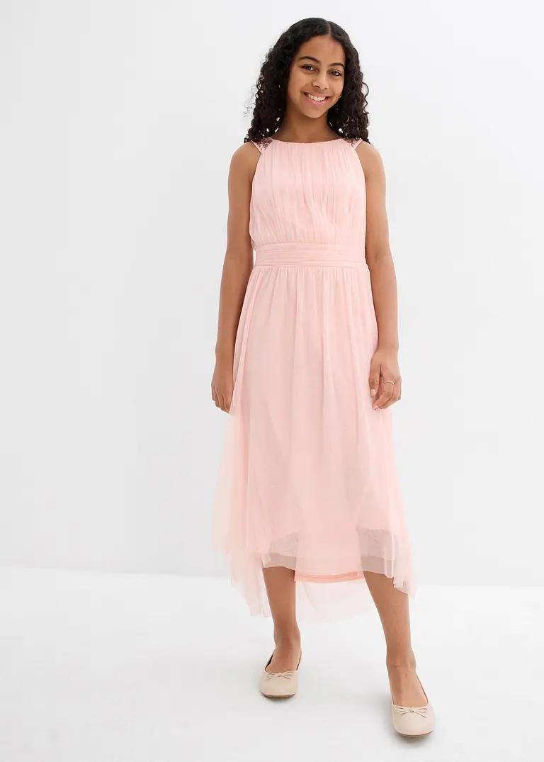 bonprix Festliches Mädchenkleid mit dekorativen Pailletten - lila Online Shopping