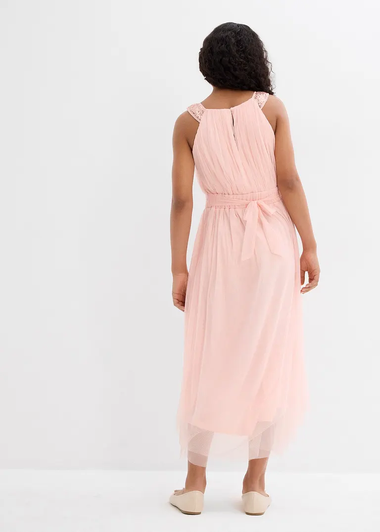 bonprix Festliches Mädchenkleid mit dekorativen Pailletten - lila Online Shopping