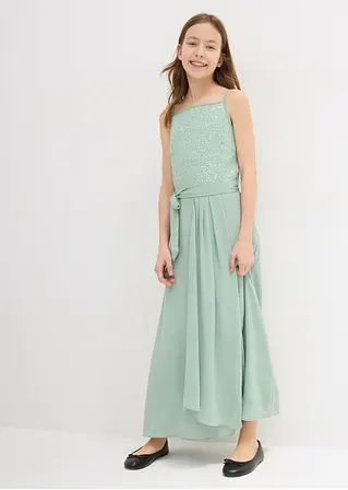bonprix Elegantes Maxikleid für Mädchen für festliche Anlässe - grün Exklusivangebot