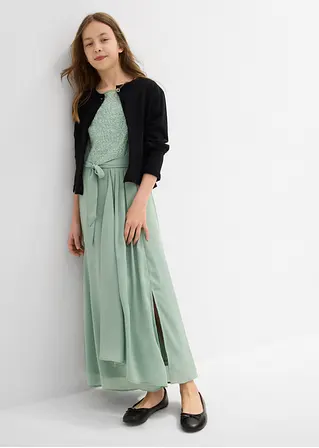 bonprix Elegantes Maxikleid für Mädchen für festliche Anlässe - grün Exklusivangebot