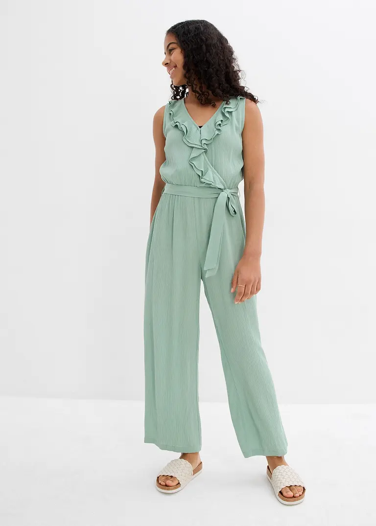 bonprix Schicker Jumpsuit für Mädchen ohne Ärmel aus fließender Viskose Preisnachlass