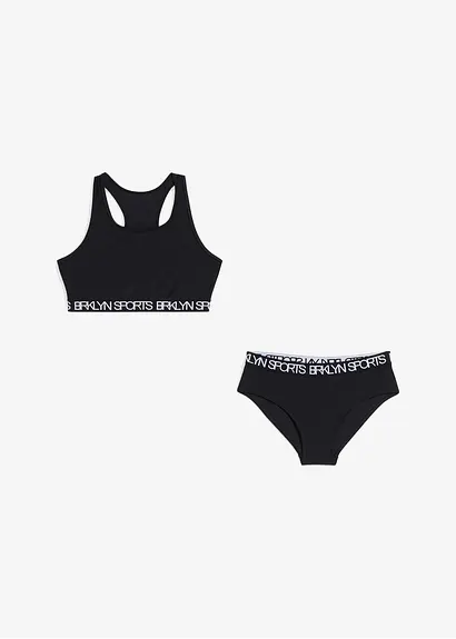 bonprix Cooler Mädchen Sportbikini mit Ringerrücken im 2-tgl. Set Weihnachtsangebot