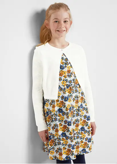 bonprix Schöner Mädchen Bolero mit funkelndem Knopf - weiß Osterangebot