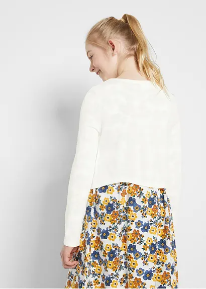 bonprix Schöner Mädchen Bolero mit funkelndem Knopf - weiß Osterangebot