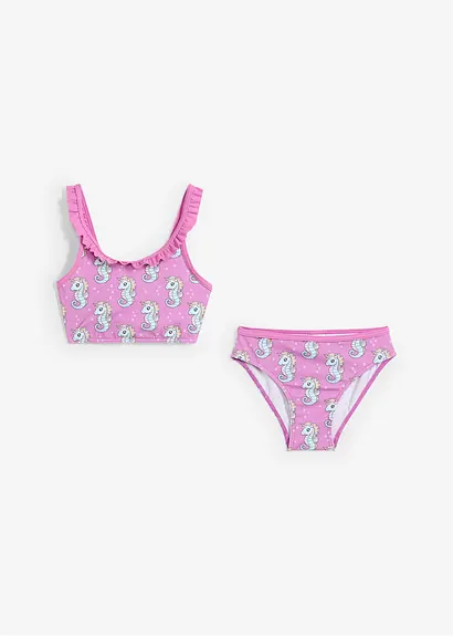 bonprix Süßer Bikini mit verspielten Rüschen im 2-tgl. Set Valentinstagsangebot