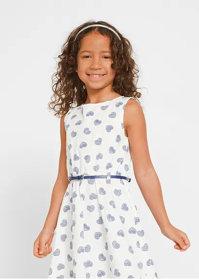bonprix Tolles Mädchen Set mit Herzchen-Print - blau/weiß Online Outlet