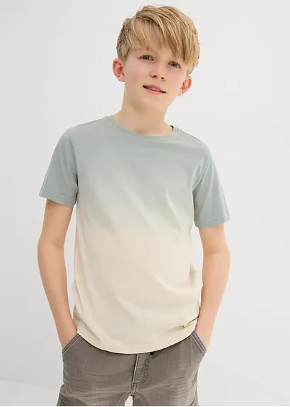 bonprix Angesagtes Jungen T-Shirt mit Farbverlauf und Rundhalsausschnitt Letzte 3 Tage