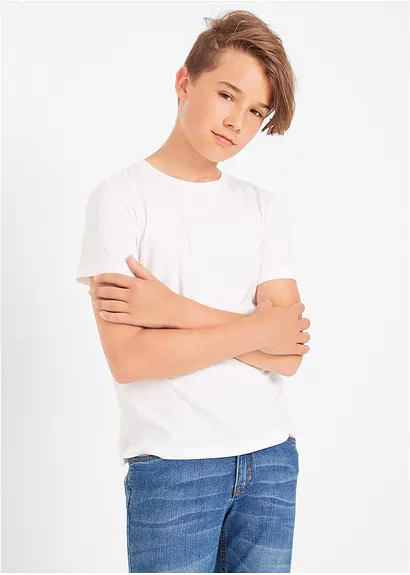 bonprix Jungen Basic T-Shirt mit Rundhalsausschnitt - Kinder Neueste Stile