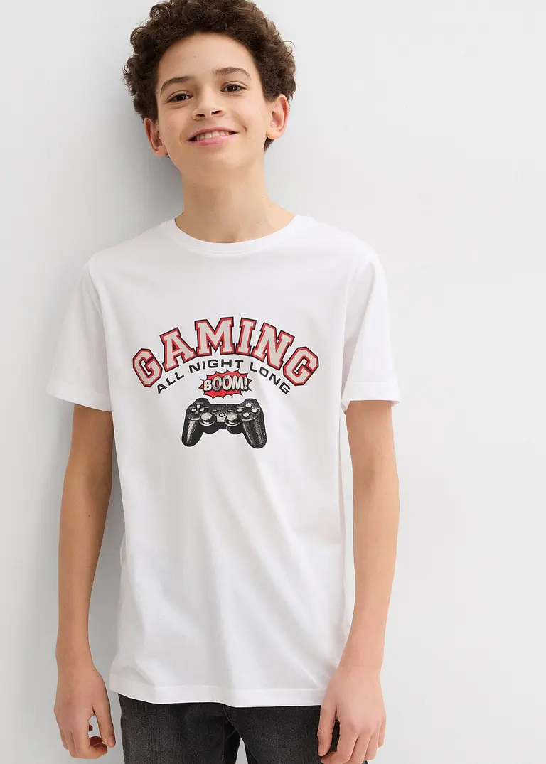 bonprix Bedrucktes T-Shirt im praktischen 2er-Pack - Kinder Clearance-Verkauf