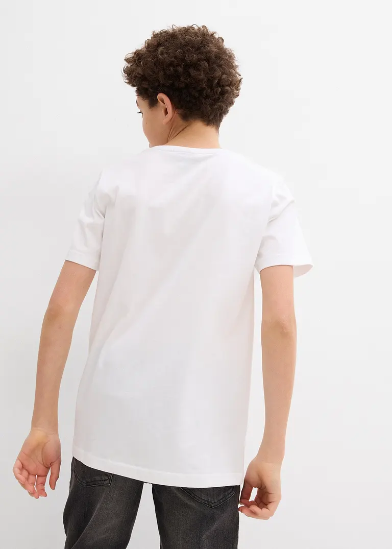 bonprix Bedrucktes T-Shirt im praktischen 2er-Pack - Kinder Clearance-Verkauf