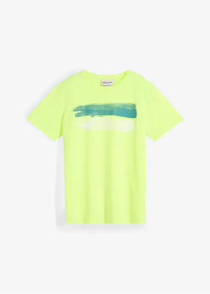 bonprix T-Shirt mit abstraktem Print - gelb - Kinder
