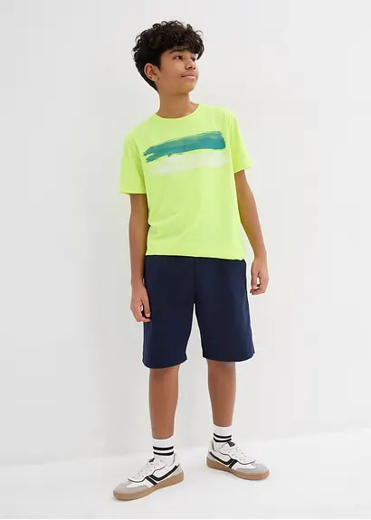 bonprix T-Shirt mit abstraktem Print - gelb - Kinder Fabrikladen